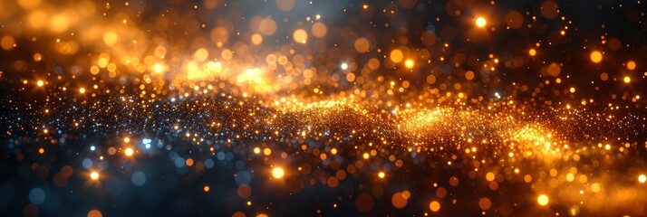 Gold Abstract Bokeh Background Festive Xmas, Background HD, Illustrations