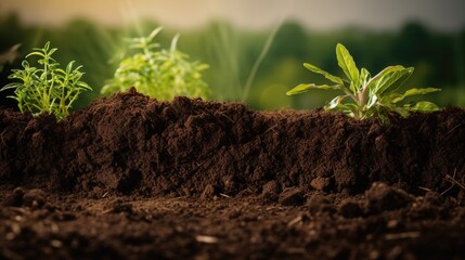 Sustainable agriculture techniques for soil health and productivity solid background