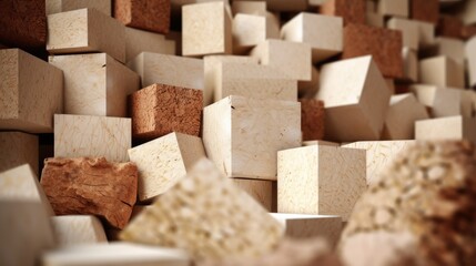Sustainable building materials for eco friendly construction solid background