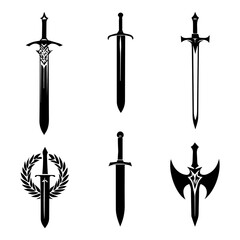 Sword icons set