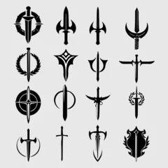 Fotobehang Sword icons set © AinStory