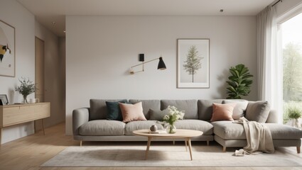 Fototapeta na wymiar Modern Living Room decoration ideas. modern living room 3d render design.