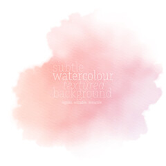 Naklejka na ściany i meble Subtle Coral Pink Whimsical Watercolor Background