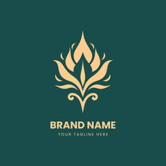 Luxury flower holistic botanical abstract logo