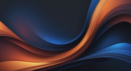 abstract blue and orange  wave background

