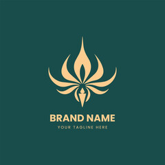 Luxury flower holistic botanical abstract logo