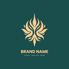 Luxury flower holistic botanical abstract logo