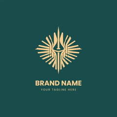 Luxury flower holistic botanical abstract logo