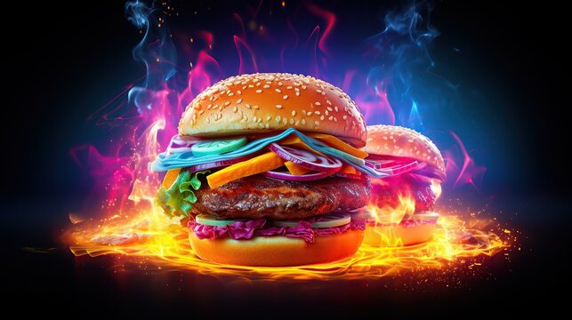 abstract burger