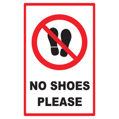 Imprint shoes sign icon. Shoe print symbol, Prohibited shoes icon