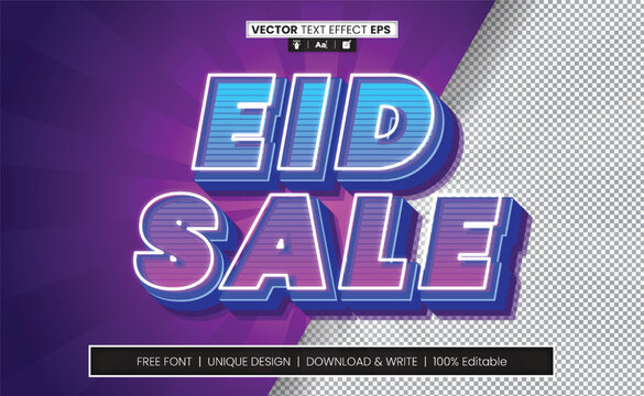 Eid Sale text effect