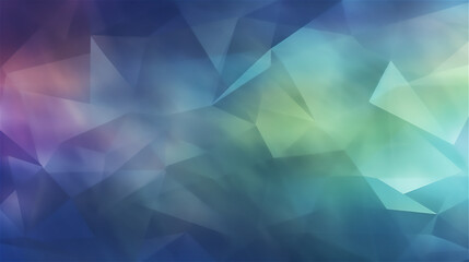 Glowing polygons in purple and blue gradient
