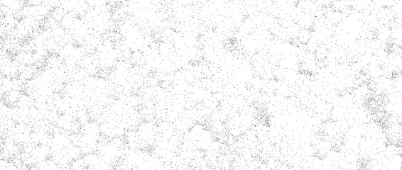 Grunge noise texture. Dirty grain background. Dotted halftone textured overlay. Sand dust distressed wallpaper. Vector grungy grit pattern. Black white random dot backdrop for poster, banner, print