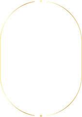 gold round frame transparent background