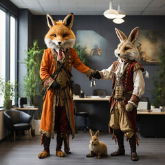 fox and rabbit 