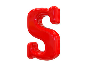 Red 3D Letter S