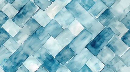 Classic aesthetic vibes emanate from this abstract muted blue watercolor background, characterized by a rough texture, grid pattern, and a worn canvas effect - obrazy, fototapety, plakaty