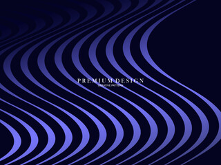 Abstract futuristic wave lines background with blue light effect. Modern simple flowing wave shape design. Suitable for covers, posters, websites, brochures, flyers, banners, presentations, etc.