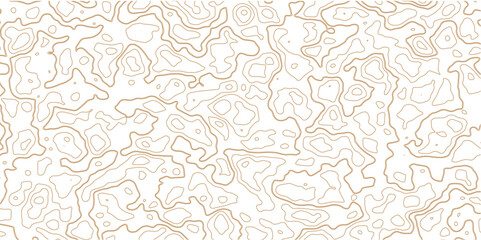 The stylized height of the topographic map contour in lines and contours. Beautiful brown contour line background.