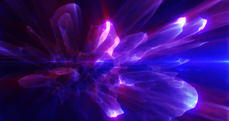Energy abstract purple waves of magic and electricity iridescent glowing liquid plasma background