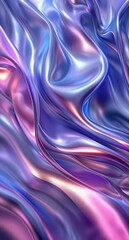 Obraz premium Abstract purple and blue metallic glass with a silky texture