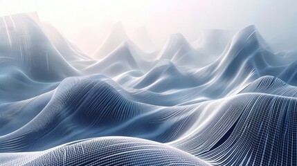 A surreal landscape of jagged lines and crisp shapes reminiscent of the distorted frequencies of digital sound
