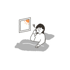 寝覚めが良くない女性