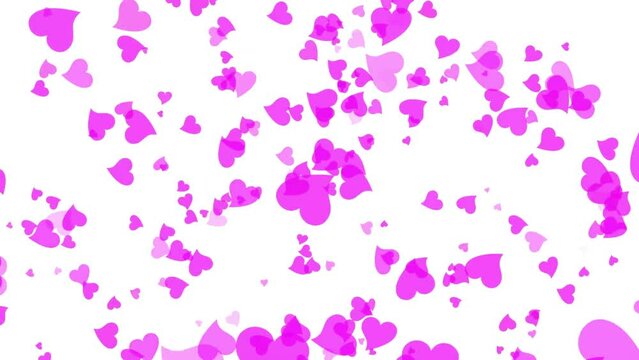pink Red Romantic Happy Valentines day Romantic. Festival, Diwali Love. Hot red hearts move from center. 4k seamless looped animated background.