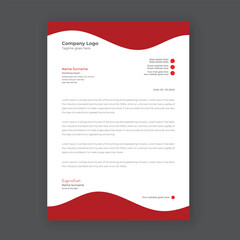 Clean and professional corporate company business letterhead template design
