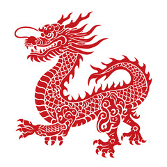 Red Dragon Woodcut