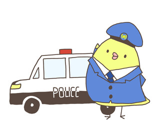 パトカーとひよこ © 彩日 岩瀬