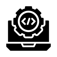 coding glyph icon