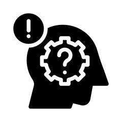 critical thinking glyph icon