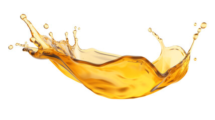 Pouring oil lubricant motor oil isolated on white and transparent background, png