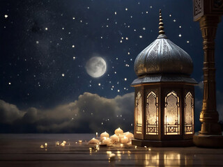 Ramadan kareem and Ramadane mubarak. wishes holy month moubarak and karim for muslim. ramdan karem - obrazy, fototapety, plakaty