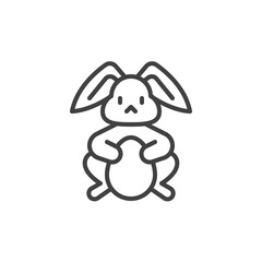 Easter Bunny line icon
