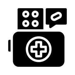 Fototapeta premium first aid glyph icon