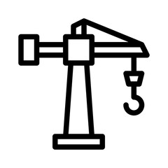 crane line icon