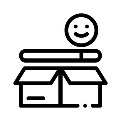 shopping basket line icon