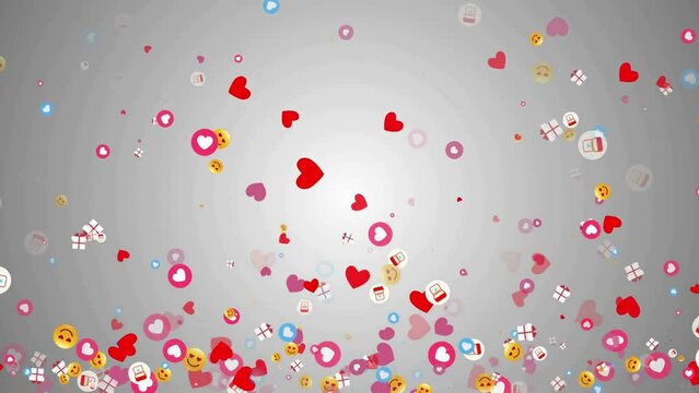 3d heart render seamless loop 4k. 3D Render of romantic background valentines day 14 february Flying Hearts Loop fantasy, magical, princess videos.