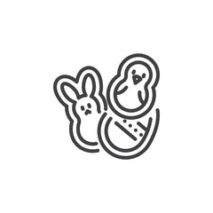 Easter Cookies line icon