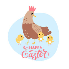 Hen and chicks Easter design
