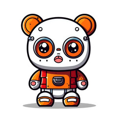 Chibi monster cartoon image. Cute monster game character design image.