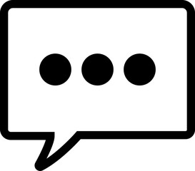 Chat Message Bubble Vector illustration. Communication icon. Talk bubble, dialog. Web icon. Online communication. Conversation, SMS, Notification, Chat in trendy Line style on transparent background.