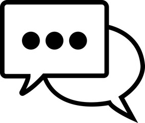 Chat Message Bubble Vector illustration. Communication icon. Talk bubble, dialog. Web icon. Online communication. Conversation, SMS, Notification, Chat in trendy Line style on transparent background.