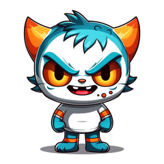Naklejka premium Adorable Monster game character cartoon. Cute monster design image transparent