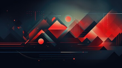 Abstract background featuring a mix of lines and geometric shapes, AI Generated.