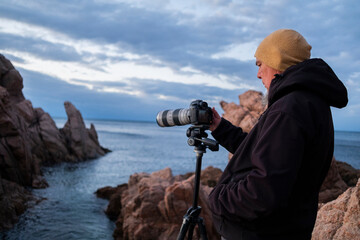 Obraz premium Fotografo en la Costa Brava