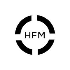 HFM Letter logo design template vector. HFM Business abstract connection vector logo. HFM icon circle logotype.
