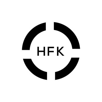 HFK Letter logo design template vector. HFK Business abstract connection vector logo. HFK icon circle logotype.
